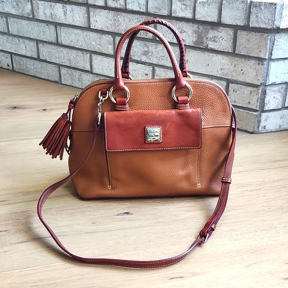 Dooney & Bourke Large Aubrey Satchel/ Shoulder Bag Pebbled Leather